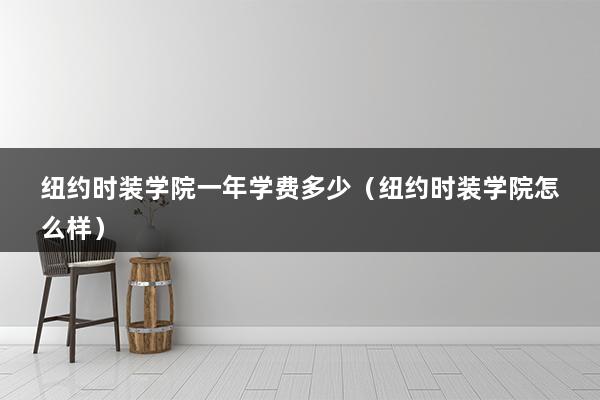 纽约时装学院一年学费多少（纽约时装学院怎么样）