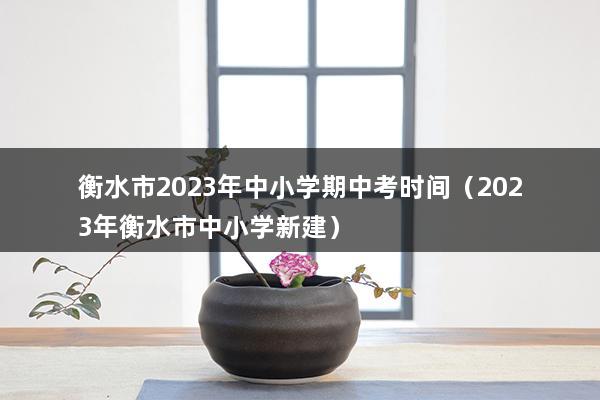 衡水市2023年中小学期中考时间（2023年衡水市中小学新建）