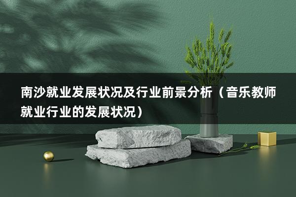 南沙就业发展状况及行业前景分析（音乐教师就业行业的发展状况）