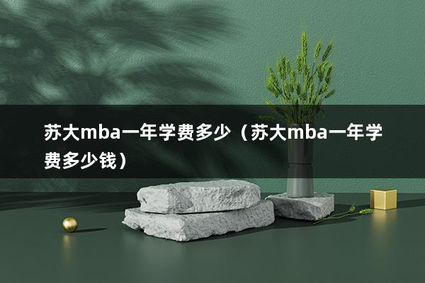 苏大mba一年学费多少（苏大mba一年学费多少钱）