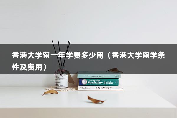 香港大学留一年学费多少用（香港大学留学条件及费用）