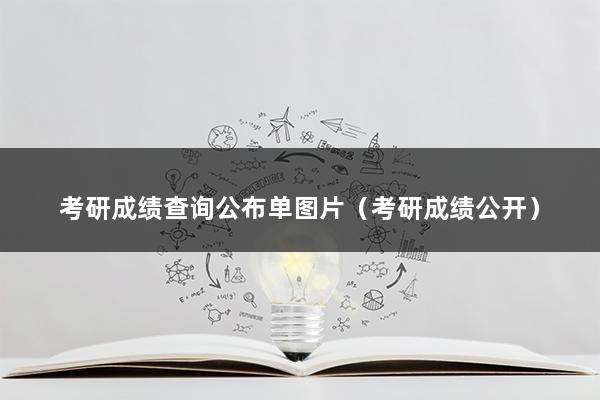 考研成绩查询公布单图片（考研成绩公开）