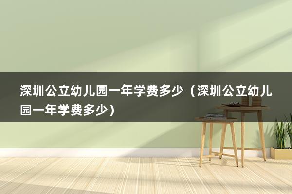 深圳公立幼儿园一年学费多少（深圳公立幼儿园一年学费多少）