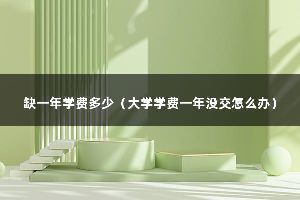 缺一年学费多少（大学学费一年没交怎么办）