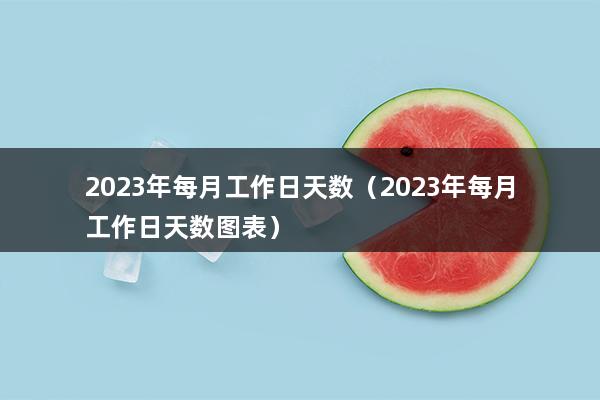 2023年每月工作日天数（2023年一共有多少个工作日呢）(图1)