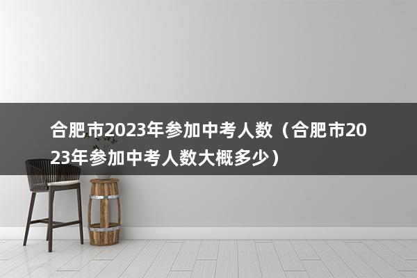 合肥市2023年参加中考人数（2023合肥中考人数）(图1)